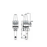 AGH90-L-ER11 Offset Type Universal Angle Head - Big-tools Industrial Supply Tools for Metal Cutting